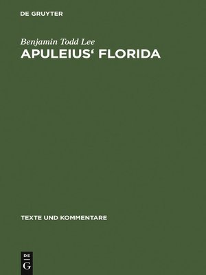 cover image of Apuleius' Florida